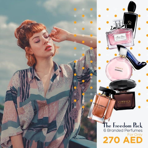 THE Freedom Pack | 70%OFF | 6 Branded Perfumes For Women